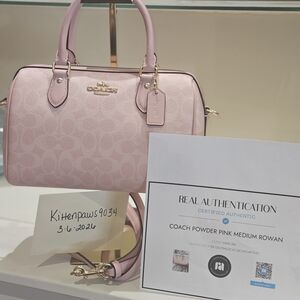 Coach Powder Pink Medium Rowan Satchel NWT